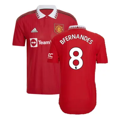 (M) Man Utd Authentic Home Shirt (B FERNANDES 8)