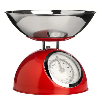 Premier Housewares Red Half Circle Design Kitchen Scale - 5kg