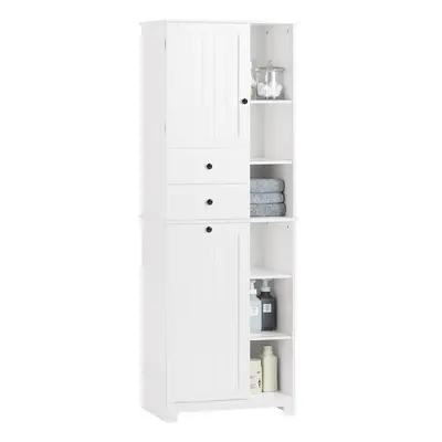 SoBuy BZR104-W Bathroom Tall Cabinet Cupboard Bathroom Storage Cabinet