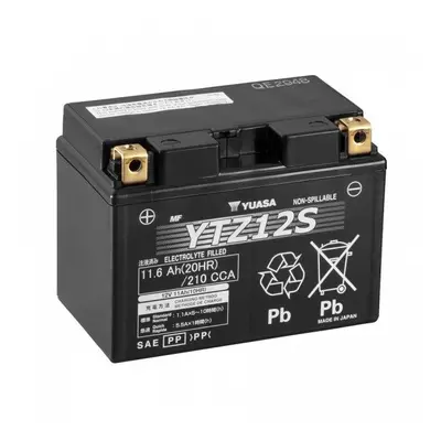 Yuasa Battery YTZ12S-12V High Performance MF VRLA Factory Activated Sealed