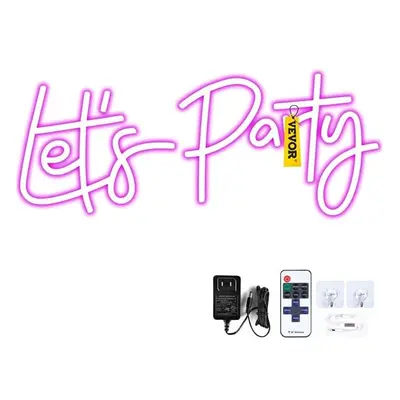 Vevor SYBZFSMC26X12I2YTV1 x in. Party Neon Sign with Remote Control & Power Adapter