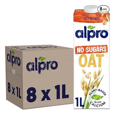 Alpro Oat No Sugars Plant-Based Long Life Drink Vegan/Dairy Free 1L Pack of