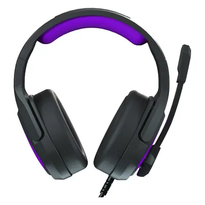 (Purple) Game Headset 3.5mm Audio Interface Omnidirectional Noise Isolating Flexible Microphone 