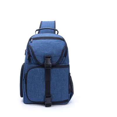 (Blue) Water-Resistant Anti-theft Shockproof Travel Carry Sling Bag Backpack for DSLR Camera Len