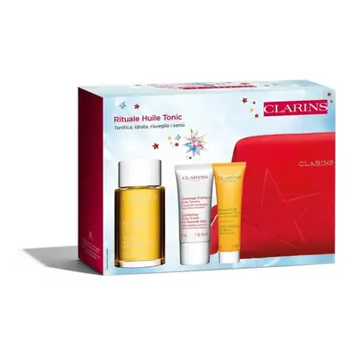 Clarins- Huile Tonic Body Care Gift Set (HUILE TONIC 100ML + EXFOLIATING BODY SCRUB 30ML + TONIN