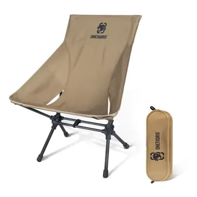 (Auburn) Portable Camping Chairs Outdoor High Back Chair For Fishing Trekking BBQ Parties Garden