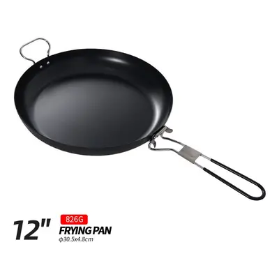 (12 inch) Outdoor Portable Folding Pan Small Frying Pan Camping Picnic Cookware Non-stick Pan Co