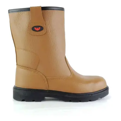 (11) Tuffking Tan Fur Lined Rigger Safety Boots