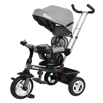 Kiddo Trike 4-in-1 Improved Smart Design with Added Features - Grey