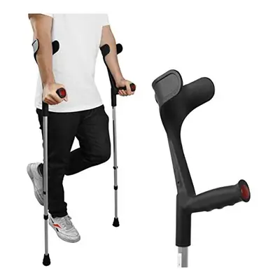 Pepe - Crutches for Adults Men (x2 Units, Open Cuff), Elbow Crutches for Women, Adjustable Crutc