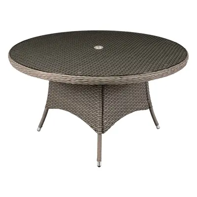 Chester Rattan Wicker Outdoor Dining Table with Tempered Glass Top - DG67