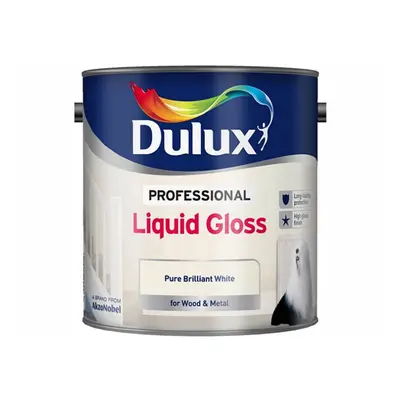 Dulux Professional Liquid Gloss Pure Brilliant White - Wood & Metal Paint 2.5L