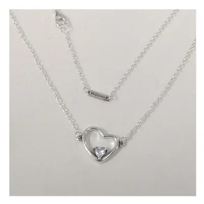 Pandora Asymmetric Hearts of Love Necklace S925 ALE