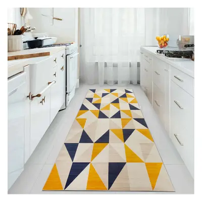 (BRIO, 80cm x cm (2 ft in x ft)- Large Runner Rug) Non Slip Area Rugs Printed Geometric Carpets 