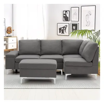 YODOLLA Shaped Corner Seater Sofa with Storage