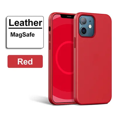 (red, for iPhone 13) Luxury Leather Case For Apple Iphone 15 Pro Max 12 13pro Iphone14 Magsafe C