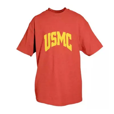 USMC Red T-Shirt With Yellow Imprint-2XL