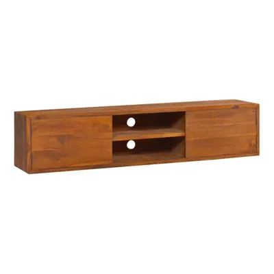 vidaXL Solid Teak Wood Wall-mounted TV Cabinet Stereo Hifi Media Unit TV Stand