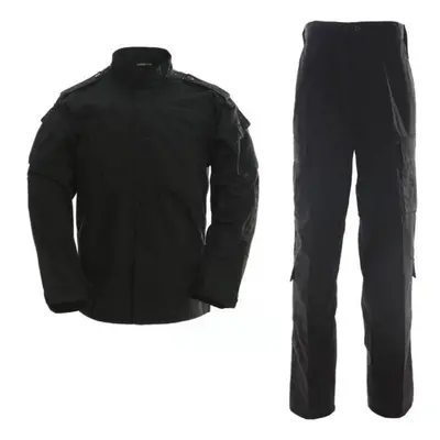 (black, XL) Military Combat Suit Outdoor Mountaineering Army Fan Long Sleeve Tactical Training S