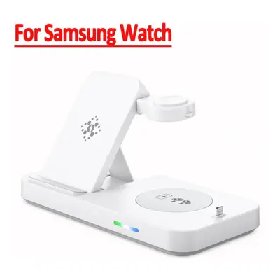 (white, For Samsung Watch) 30w In Fast Wireless Charger Stand Foldable Charging Station For Appl