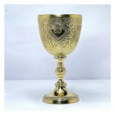 1 Wine Chalice Goblet Communion Cup, Medieval Gothic Goblet Brass Capacity 240ml Used For Ceremo