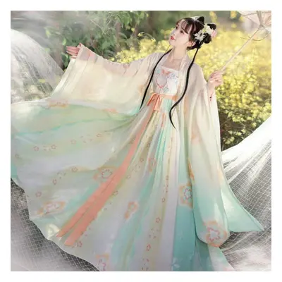 (multicolor, S) Traditional And Elegant Tang Dynasty Style Women&apos;s Hanfu Suit For Spring An