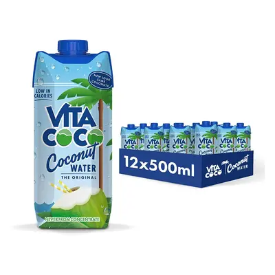 Vita Coco - Pure Coconut Water (500ml x 12) - Naturally Hydrating - Packed With Electrolytes - G