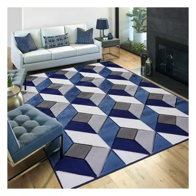 (Blue (Diamond), x cm) Extra Large Geometric Area Rug Modern Carpet Living Room Bedroom Mat