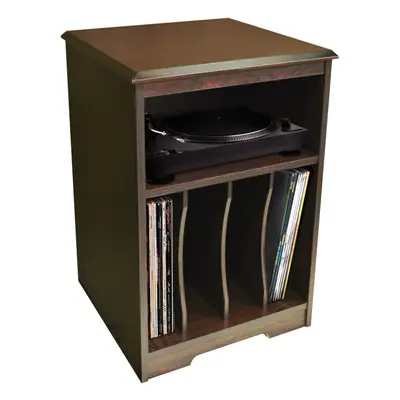 AUDIO - Turntable / LP Record / Vinyl Storage Side End / Bedside Table - Walnut