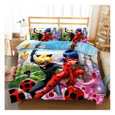 (Style 09, Double) Ladybug Girl Bedding Single Double Duvet Cover Set