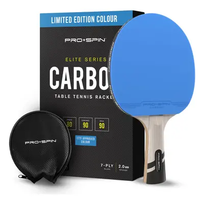 PRO SPIN Table Tennis Bat with Pro Carbon Fibre Technology | Blue Limited Edition Colour | Incre