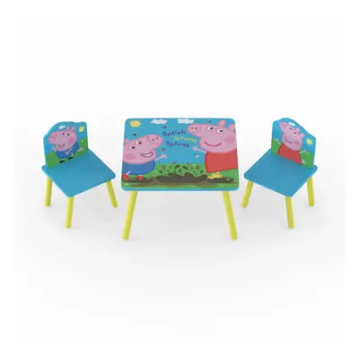 Peppa Pig Table and Chairs, Yellow, Blue, to yrs