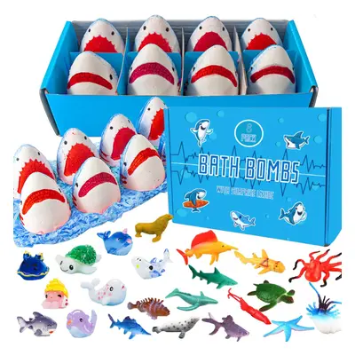 Kids Bath Bombs with Surprise Inside Pack Marine Shark Bath Bomb for with Ocean Sea Animals for 