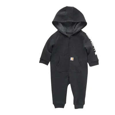 Carhartt Boys Long-Sleeve Zip-Front Hooded Coverall Caviar Black Heat