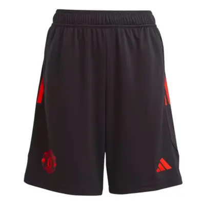 (XXL) Man Utd Training Shorts (Black) - Kids