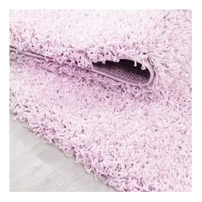 (Baby Pink, 160cm x 230cm) Abaseen Shaggy Non Shed Thick Fluffy Rug