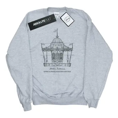 (M, Sports Grey) Disney Womens/Ladies Mary Poppins Carousel Sketch Sweatshirt