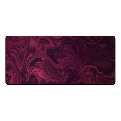 (Red) Extra Large Mouse Pad Liquid Style Anti-slip Rubber Gaming Keyboard Pad 900*400*4mm Deskto