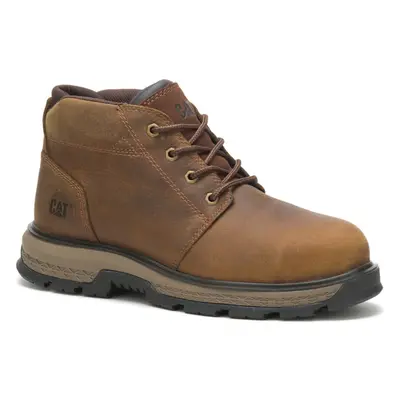 (Brown, (Adults')) Caterpillar Exposition 4.5" Leather Pyramid Safety Boots