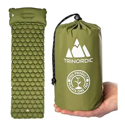 TRINORDIC Camping Mat Ultralight Inflatable Sleeping Mattress with Pillow, Folding Lightweight I