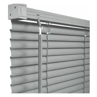 (210cm X 213cm Metal Headrail ) Grey PVC Venetian Trimmable Window Blinds