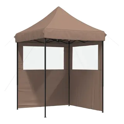 (brown, with sidewalls) vidaXL Professional Folding Party Tent Outdoor Canopy Garden Pavilion St