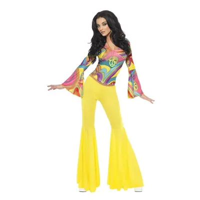 Smiffy's Adult Women's 70's Groovy Babe Costume, Top And Flared Trousers, - 70s costume fancy dr