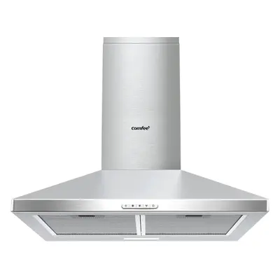 60 cm Chimney Cooker Hood Stainless Steel Extractor Hood with LED and Recirculating & Ducting Sy