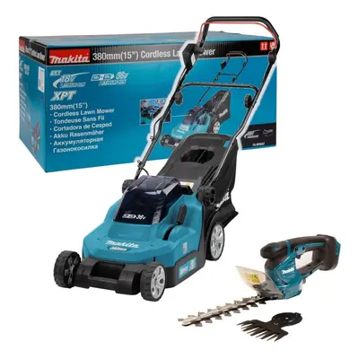 Makita DLM382Z 18v / 36v LXT Cordless Battery Lawn Mower + Hedge Cutter Bare