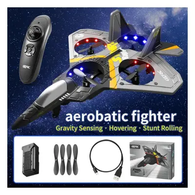 (V17-GREY-1Battery) Gravity Sensing Rc Plane Aircraft Glider Radio Control Helicopter Epp Foam R