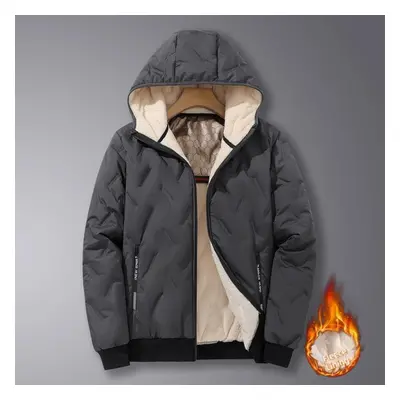 (gray, XXXXXL) Men&apos;s Hooded Parka Casual Coats For Men Autumn Winter Warm Windproof Padded 