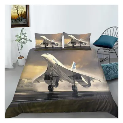 (as the picture, Cama --155x220cm) Duvet Cover Aircraft Home Textiles 3D Printing Quilt Cover Qu