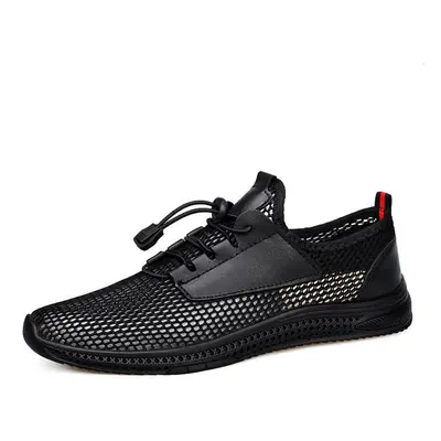 (black, 38) Summer Men Breather Mesh Casual Shoes Men Loafers Comfortable Driving Shoes Moccasin