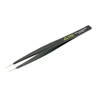 44501 Stainless Steel Fine Point Professional ESD Precision Tech Tweezer with Static Dissipative